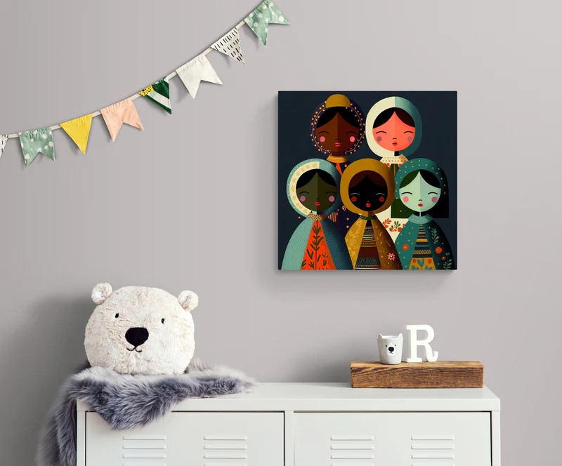 Décoratiom murale Poupée du monde