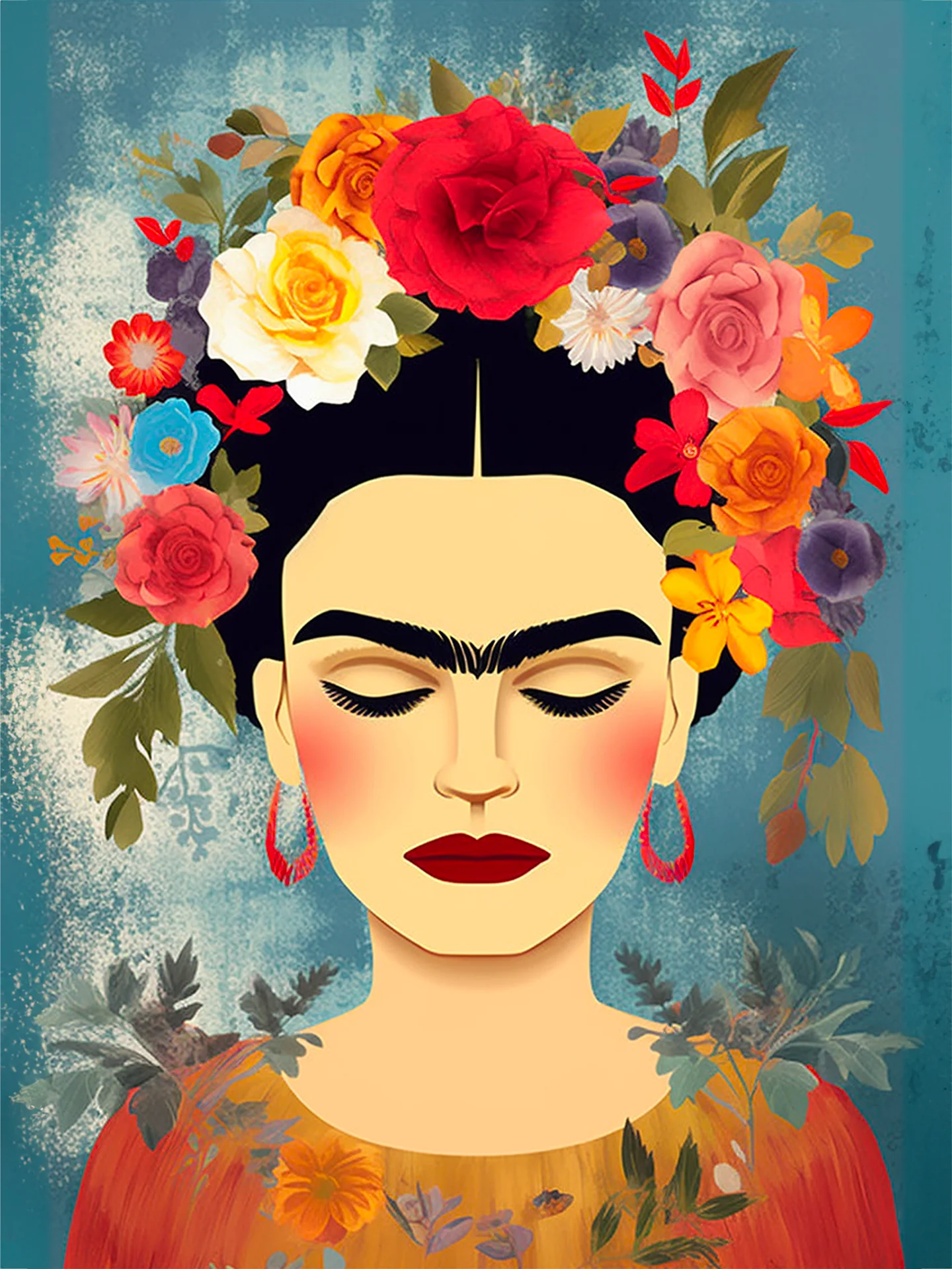 Tableau sur toile Frida Kahlo