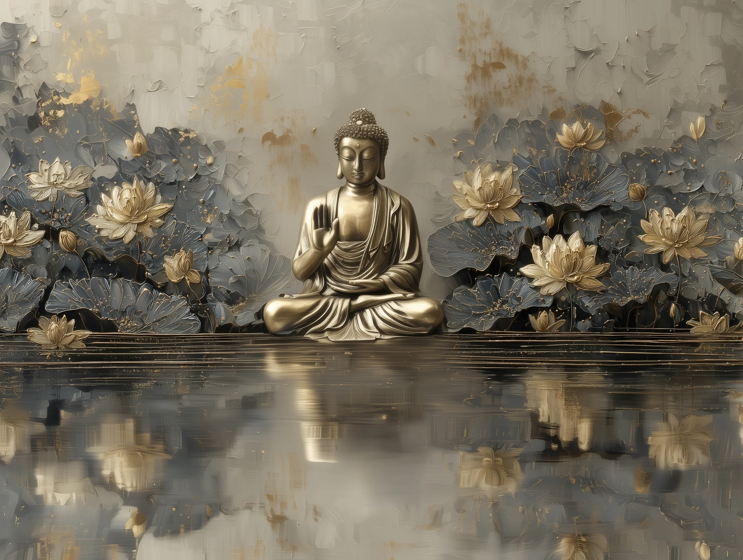 Tableau Bouddha en Méditation