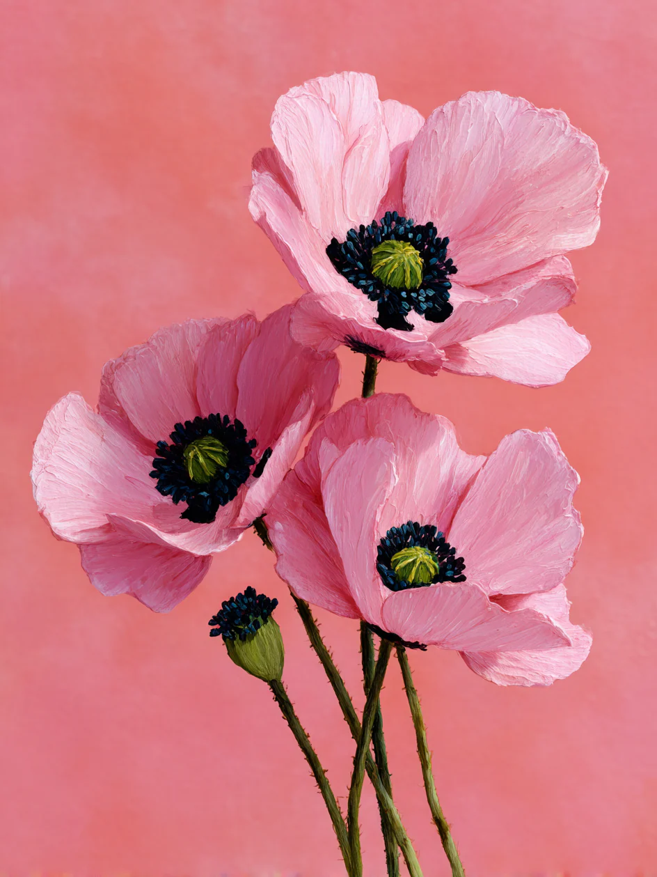 Fleurs de pavot rose de Marjolein Bastiaans