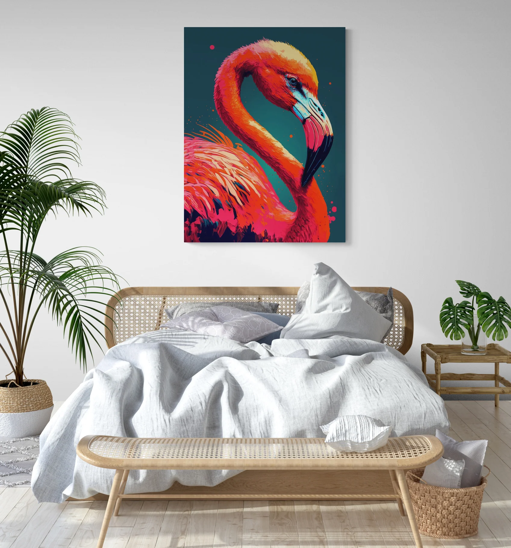 Flamant Rose, éclat pop art
