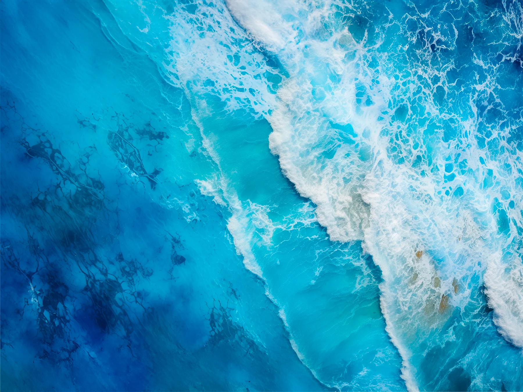 Tableau Vagues Bleues