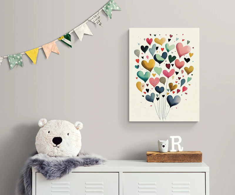 Décoratiom murale Ballons Cœur