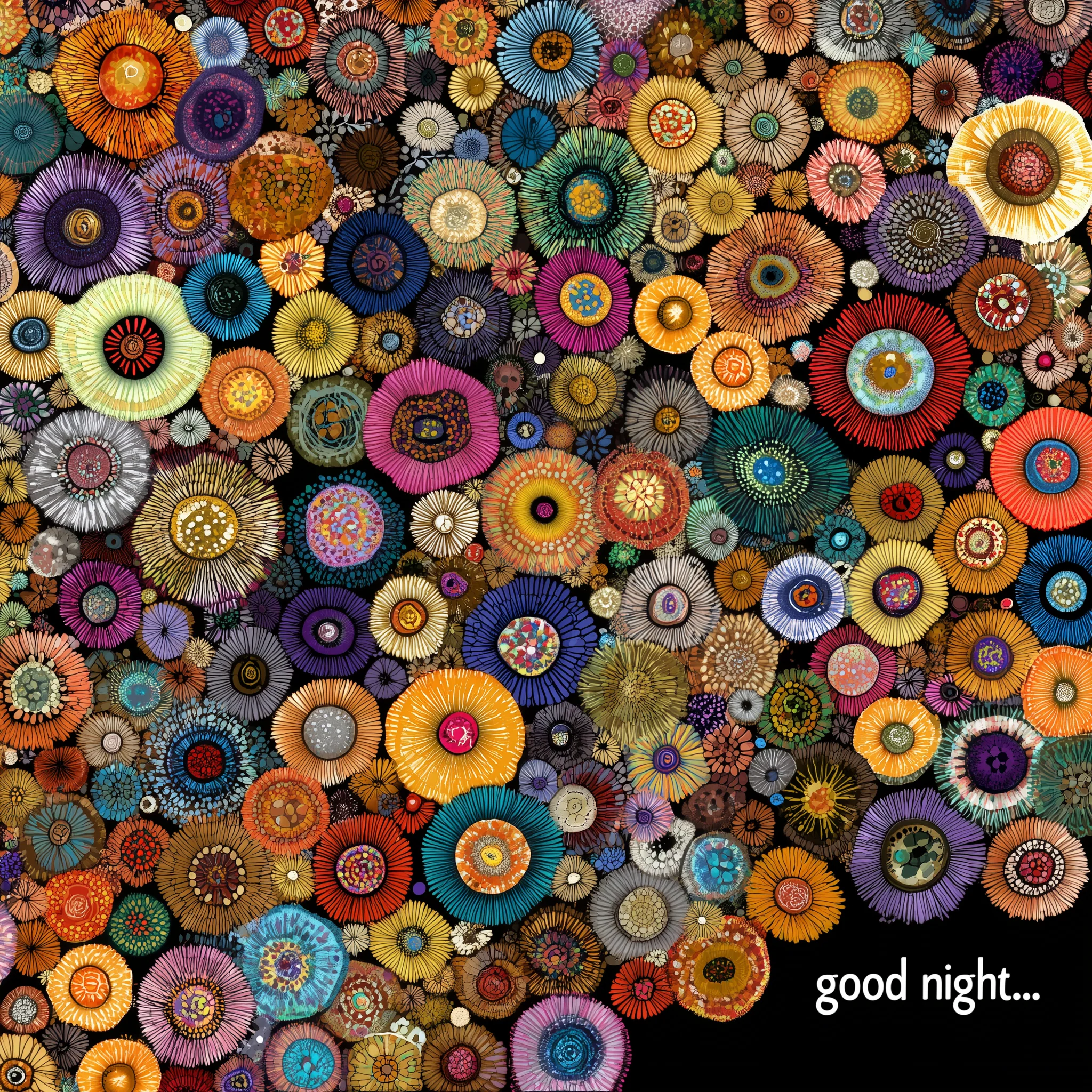 Tableau mural éclatant avec cercles colorés pour un espace vivant