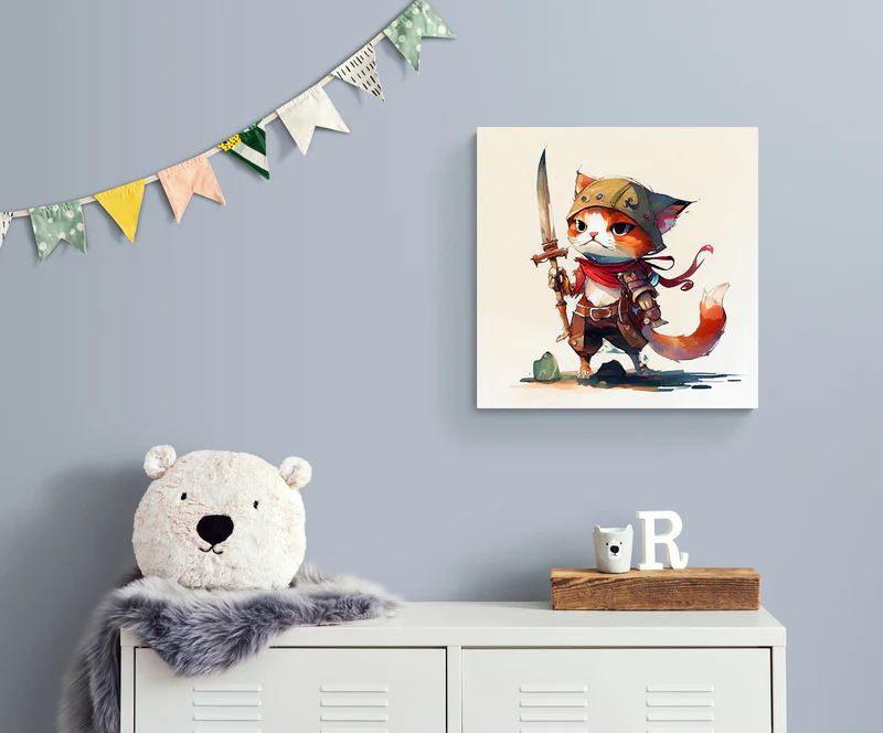 Tableau mural chat pirate