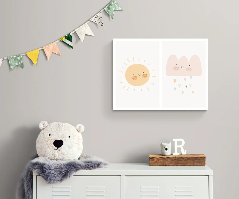 Joie radieuse dans un ciel doux