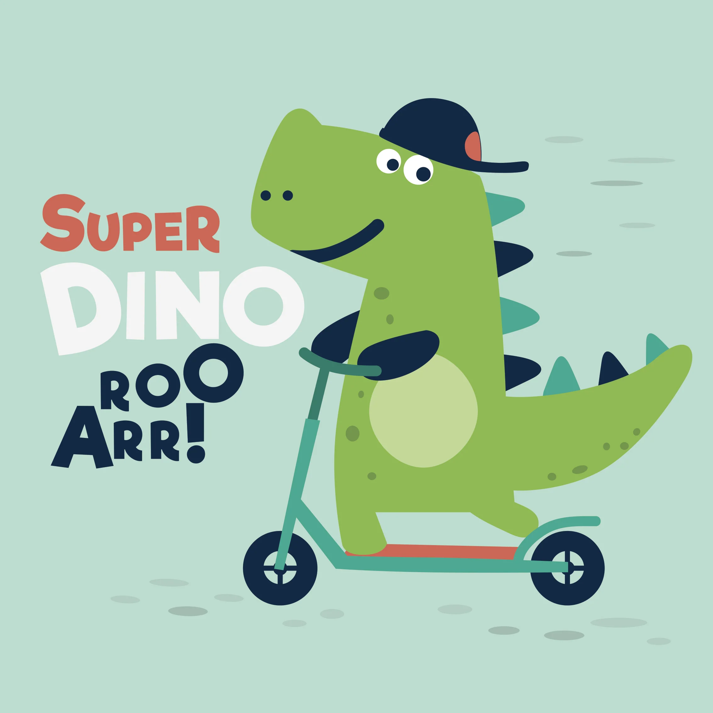 Cadre décoratif T-Rex espiègle et coloré