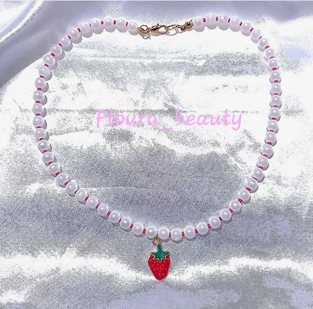 Collier Fraise inoxydable