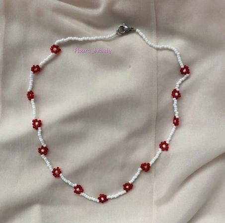 Collier Fleurs Rouge