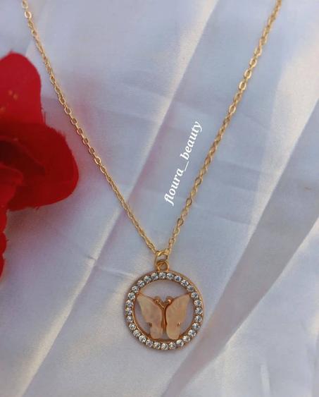 Collier papillon Doré inoxydable