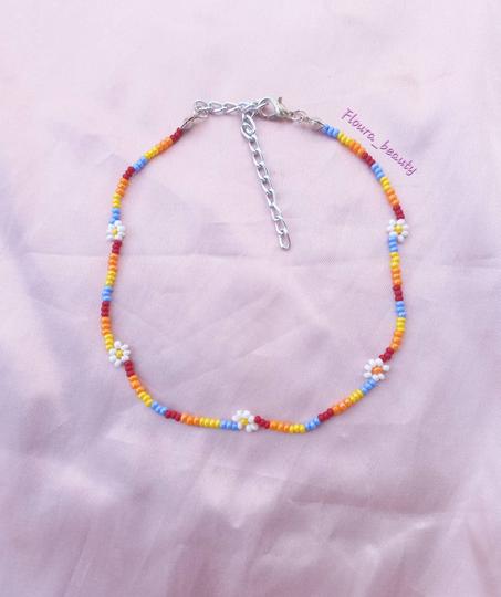 Collier Fleur Multicolore