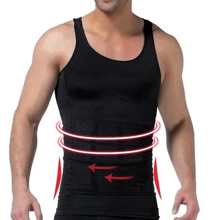 Débardeur Gainant Amincissant Pour Homme - Noir