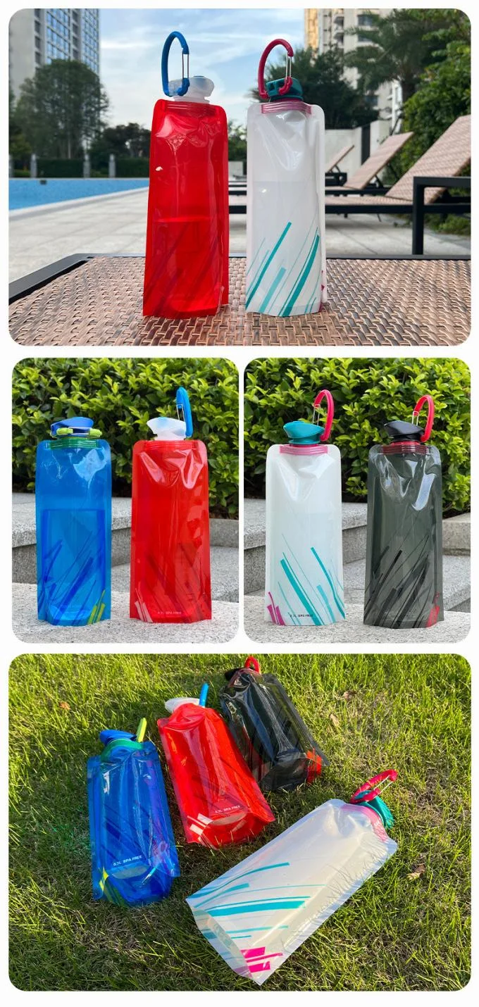 700ml PET PA PE Foldable Collapsible Water Bottle For Travel 3