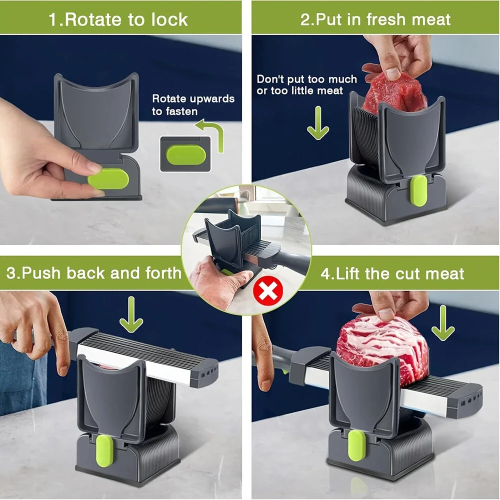 Fresh Meat Cutter Multifunctional Stainless Steel Meat Slicer