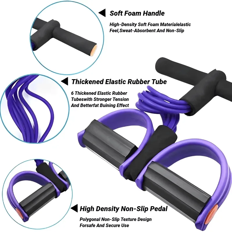 Resistance bands for pedal exercise, rope pulling, home gym