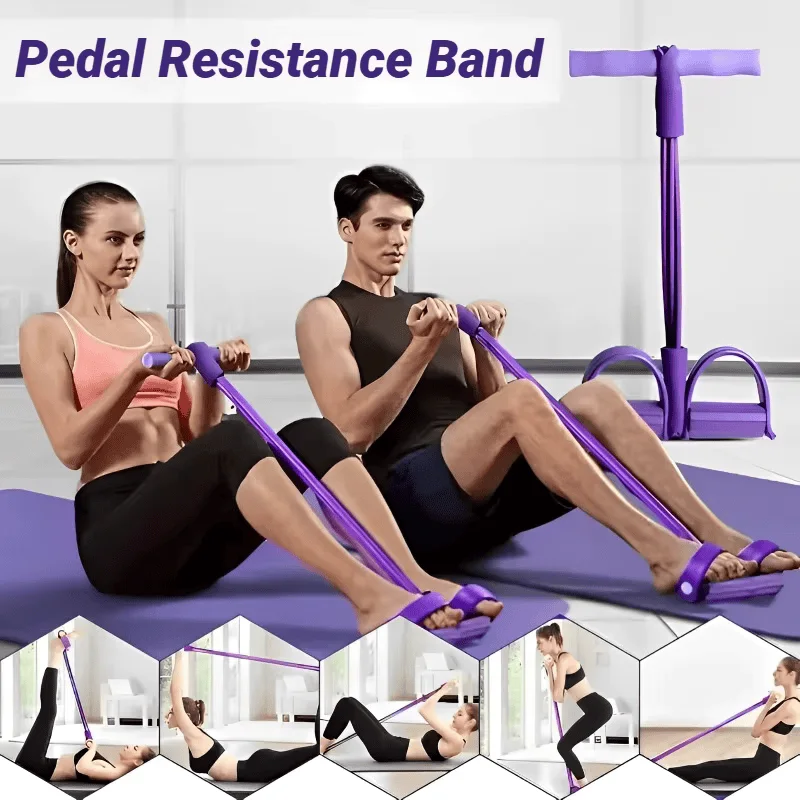 Resistance bands for pedal exercise, rope pulling, home gym