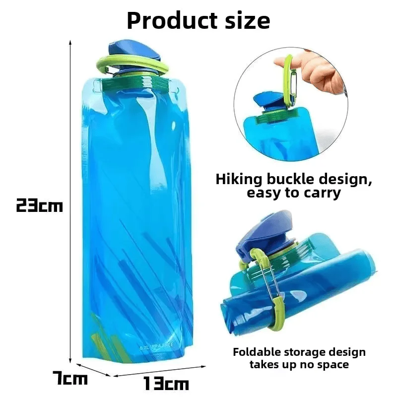 700ml PET PA PE Foldable Collapsible Water Bottle For Sport