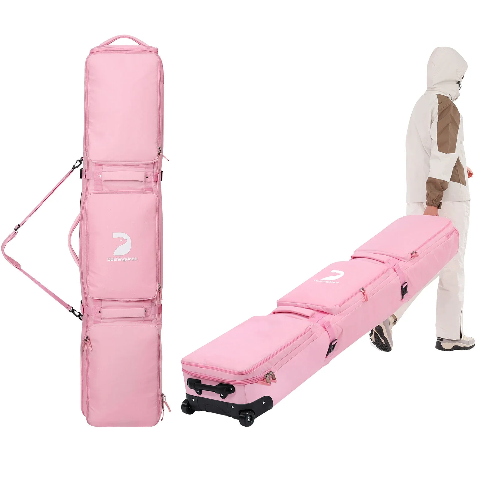 DashingNoah Rolling Ski Bags with Wheel