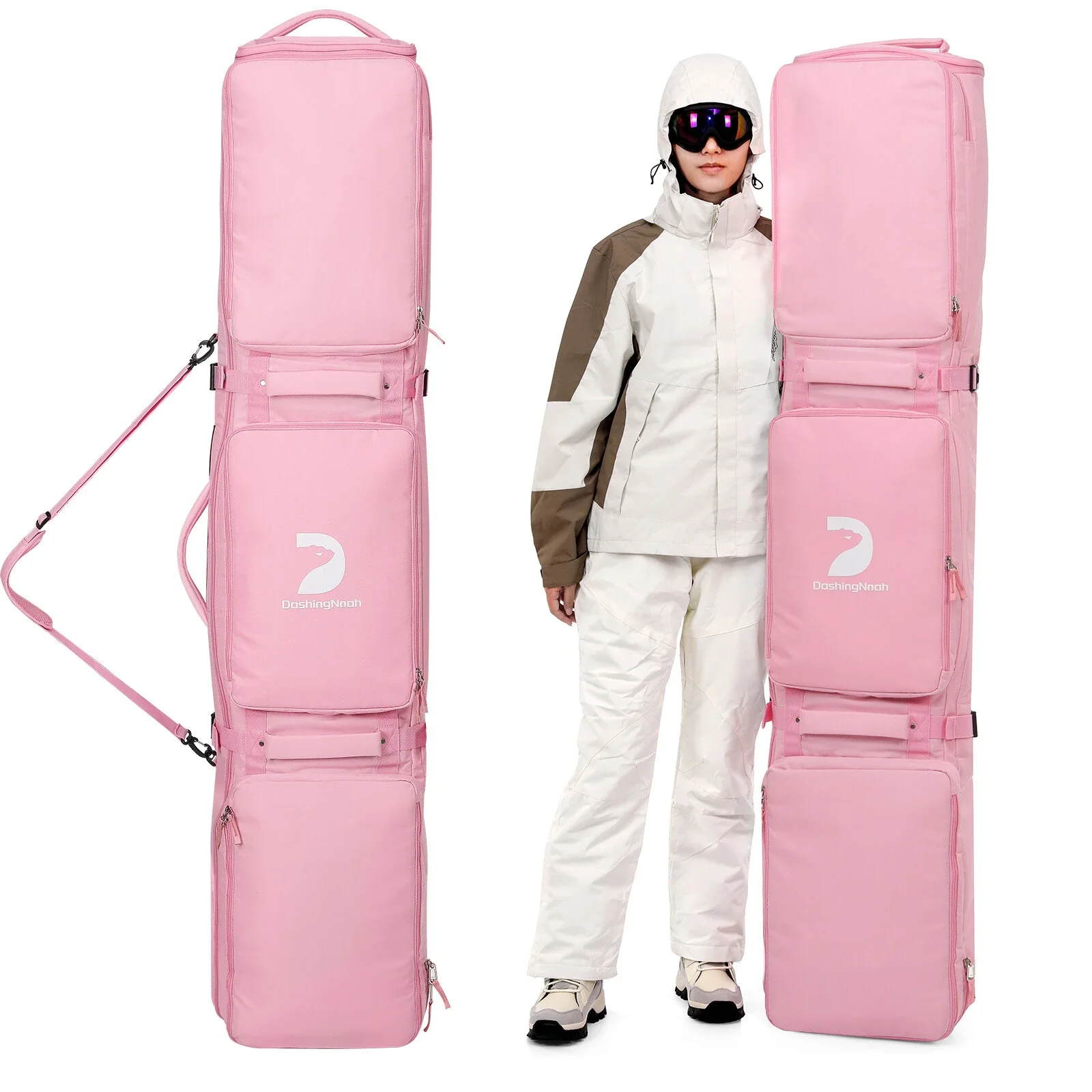 DashingNoah Rolling Ski Bags with Wheel