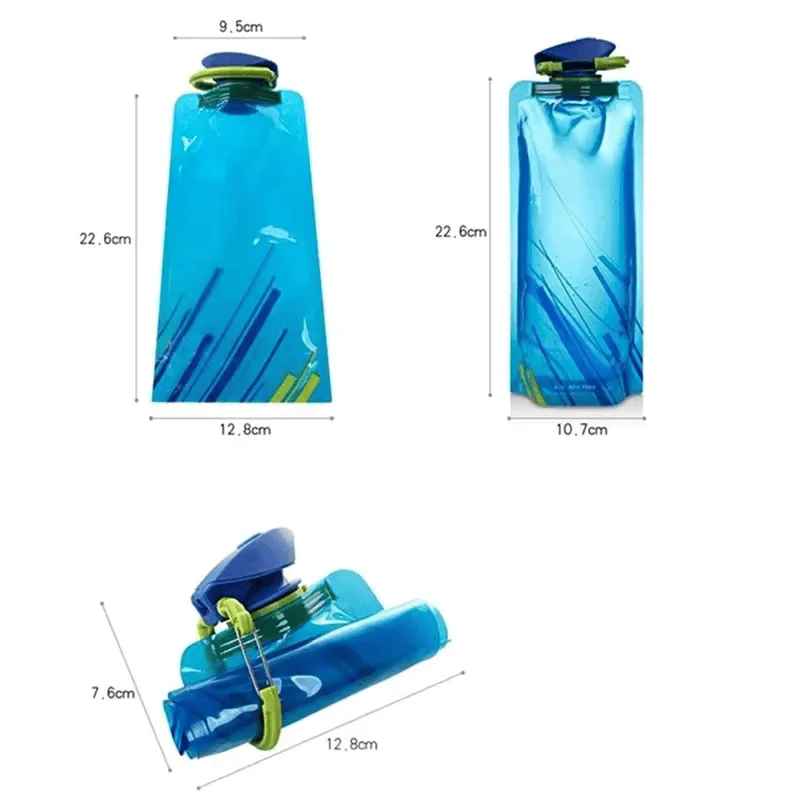 700ml PET PA PE Foldable Collapsible Water Bottle For Sport