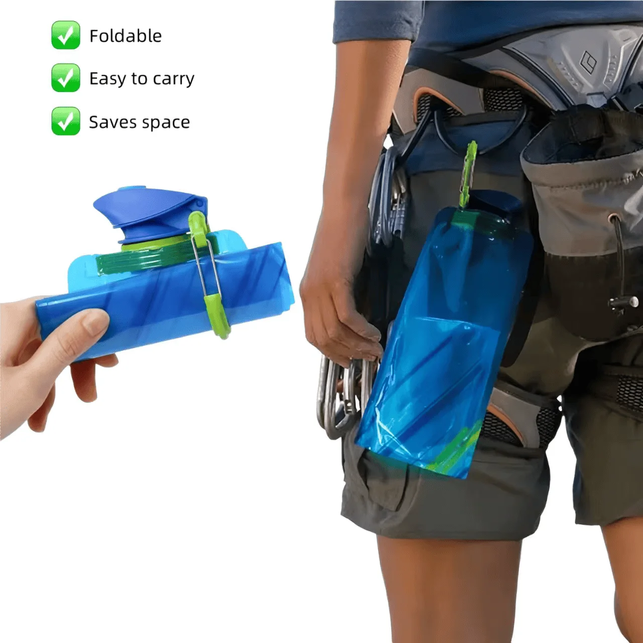700ml PET PA PE Foldable Collapsible Water Bottle For Sport