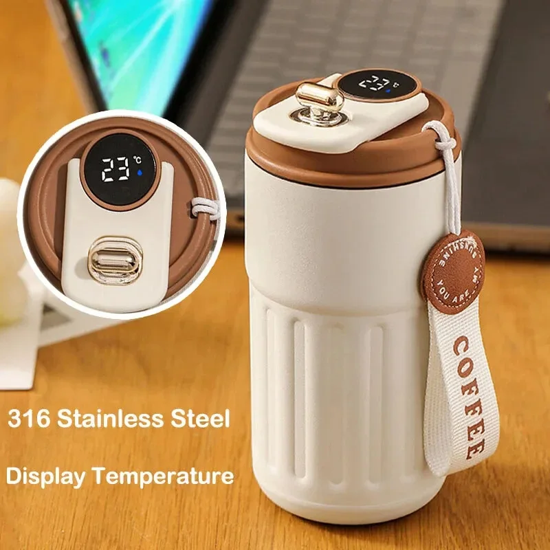 Stainless Steel 316 Smart Thermal Cup with Intelligent Temperature Display 450ml