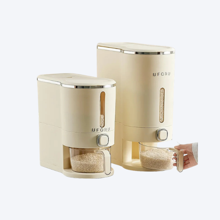 علبة تخزين بلاستيكية للحبوب والأرز