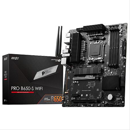 MSI PRO B650-S WIFI Carte mère ATX Socket AM5 AMD B650 - 4x DDR5 - M.2 PCIe 4.0 - USB 3.2 - PCI-Express 4.0 16x - LAN 2.5 GbE