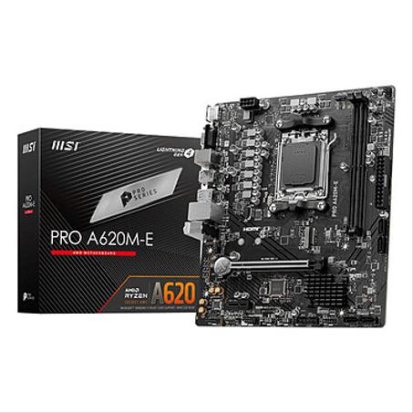 MSI PRO A620M-E Carte mère Micro ATX Socket AM5 AMD A620 motherboard - 2x DDR5 - M.2 PCIe 4.0 - USB 3.0 - PCI-Express 4.0 16x