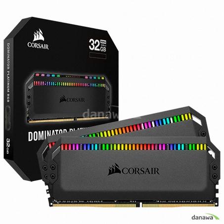 Mémoire Gaming Corsair Dominator Platinum RGB 32 Go (2 x 16 Go) DDR4 3200 MHz CL18 - Pour Pc Fixe