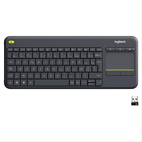 Logitech Wireless Touch Keyboard K400 Plus (Noir) Clavier sans fil - pavé tactile - compatible Android - AZERTY, Français