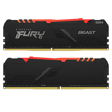 Barrette mémoire 16Go DIMM DDR4 Kingston Fury Beast 3200Mhz (Noir) pour  professionnel, 1fotrade Grossiste informatique