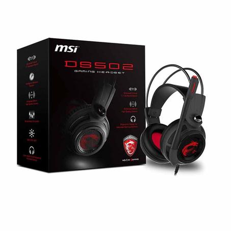 Casque PC Msi DS502 GAMING Headset · Son surround 7.1 virtuel ·