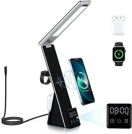 LumiCharge Lampe LED 3 en 1 avec chargeur sans fil