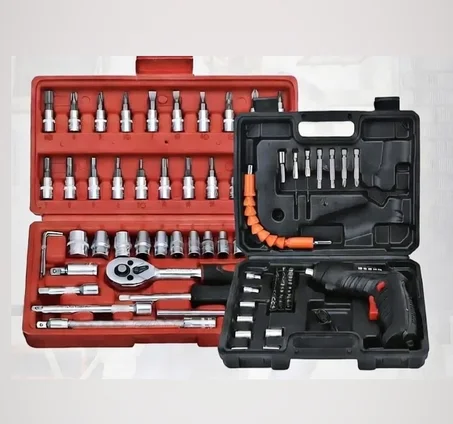 مفك براغي كهربائي أصلي + علبة طقم إصلاح 46 قطعة من النوع الممتاز