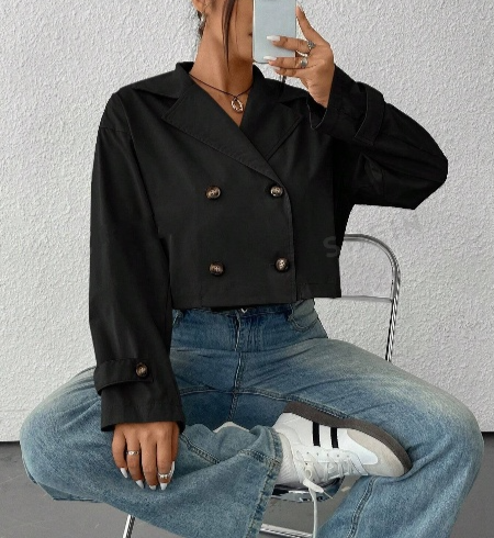 Manteau tendance  en deux pièces, à porter de quatre façons