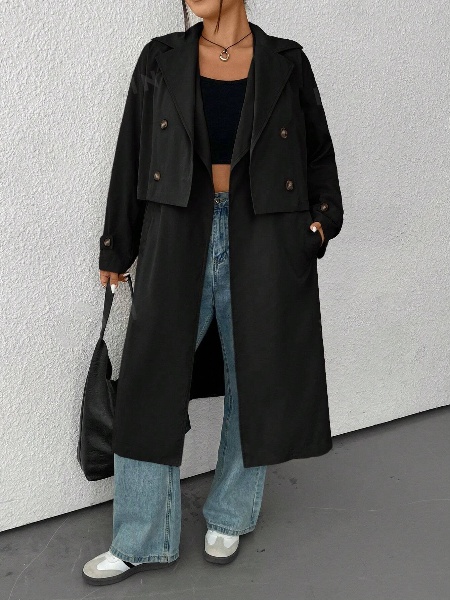 Manteau tendance  en deux pièces, à porter de quatre façons