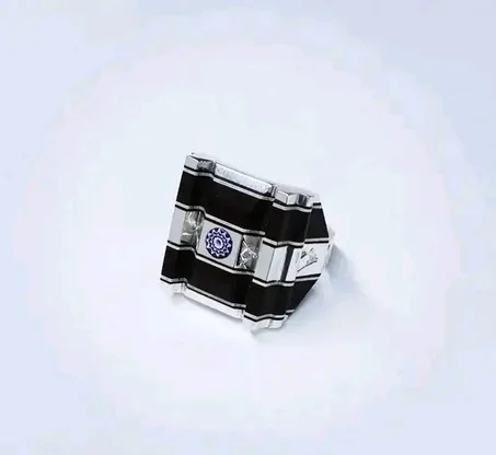 خاتم فضة مغربي للرجال