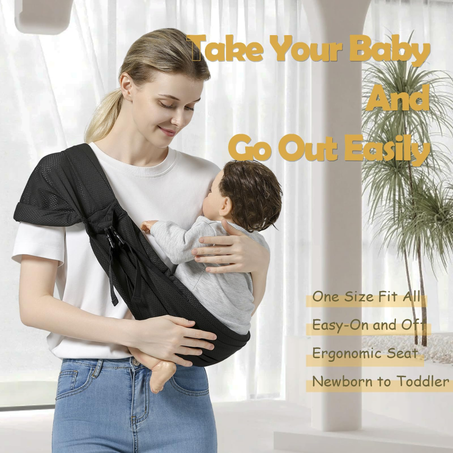 حاملة أطفال مريحة بحزام كتف عريض – مثالية للرضع والصغار