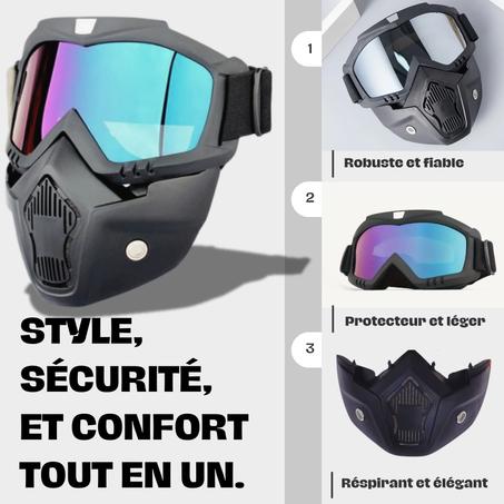 Masque de Protection Polyvalent pour Moto - Résistant au Sable et au Vent 🏍 🔥