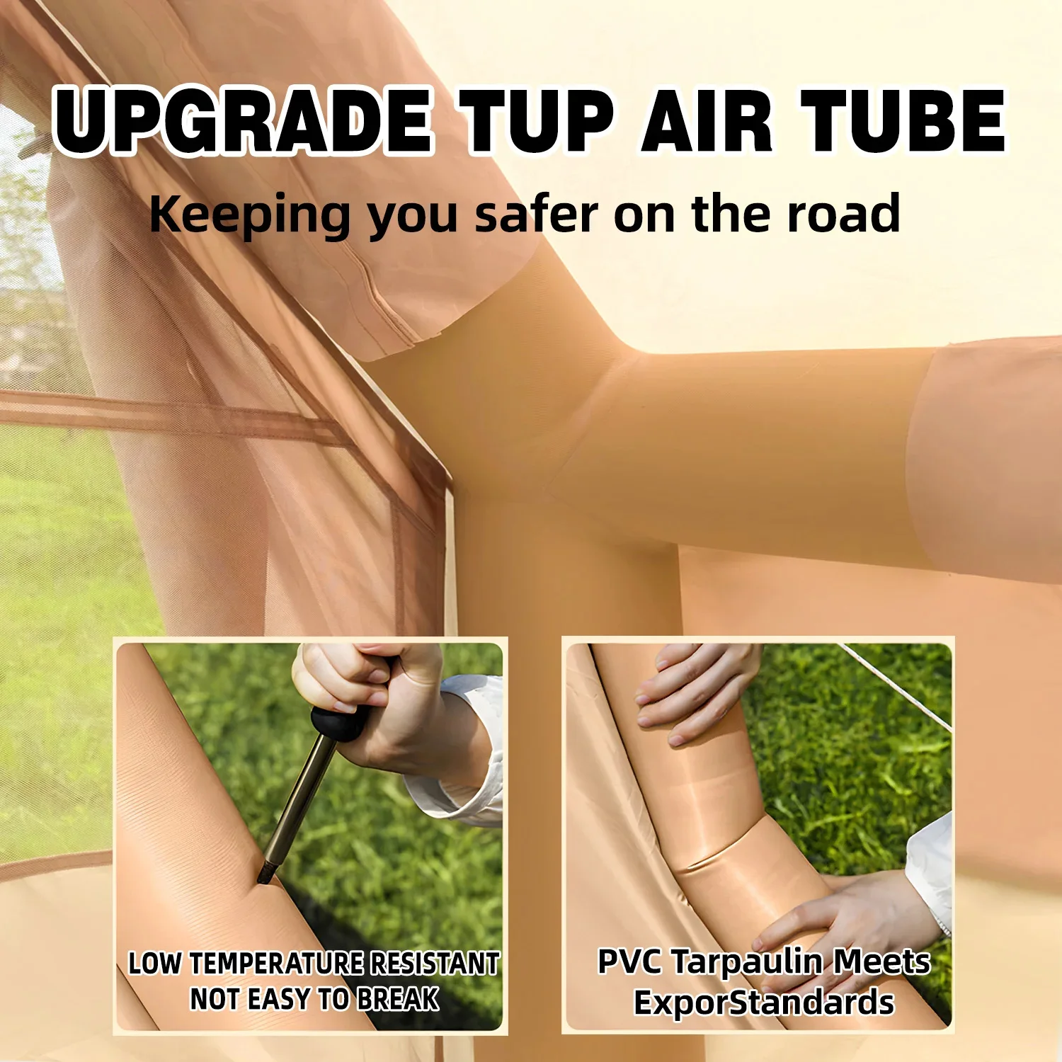 ⛺ خيمة مثالية للكامپينغ – نفخ أوتوماتيكي فـ5 دقايق! تصميم فخم وحماية مطلقة ضدّ البرد والريح ☁️🔥