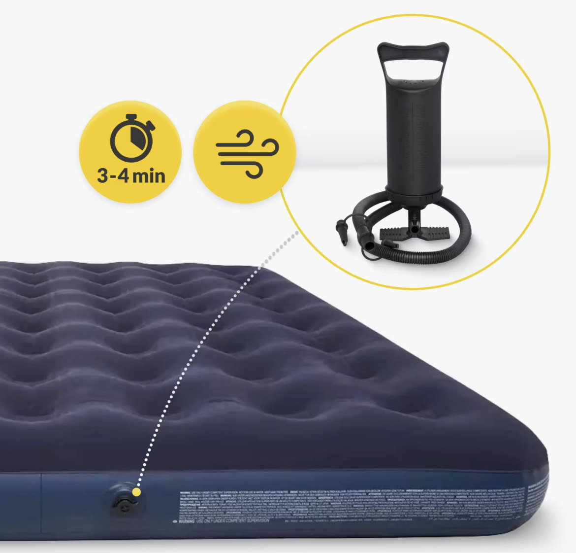 💪 جودة عالية ومريحة سرير هوائي عملي ومريح + مضخة💨 هوائية مثالي للدار والخرجات