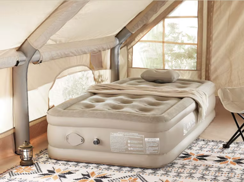 🏕️ سرير هوائي فاخر + مضخة كهربائية ⚡+ مخدة+ حقيبة مريح و سهل التخزين مثالي للمنزل و التخييم