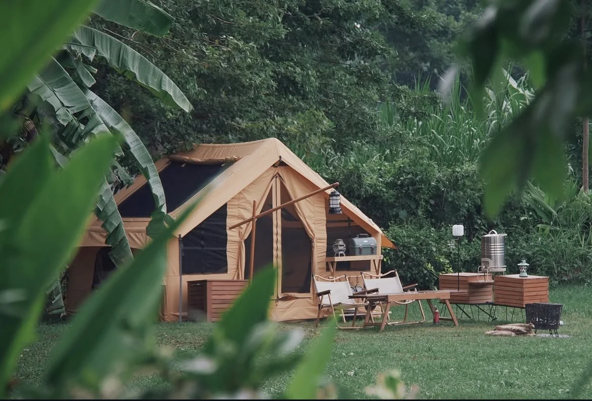 ⛺ خيمة مثالية للكامپينغ – نفخ أوتوماتيكي فـ5 دقايق! تصميم فخم وحماية مطلقة ضدّ البرد والريح ☁️🔥