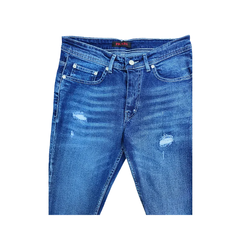 Prada - Distressed Blue Jeans (Triangle Logo)