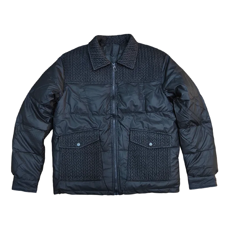 Modern Textured Black Jacket