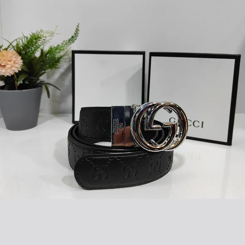 Gucci - Signature GG Embossed Leather Belt