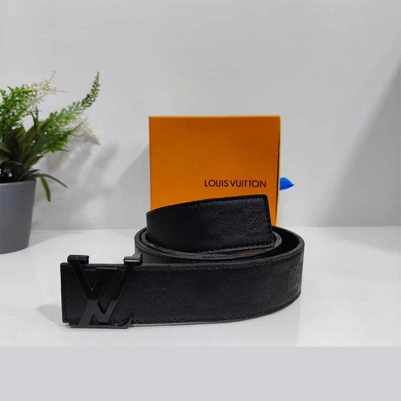 Louis Vuitton - Black Damier LV Belt