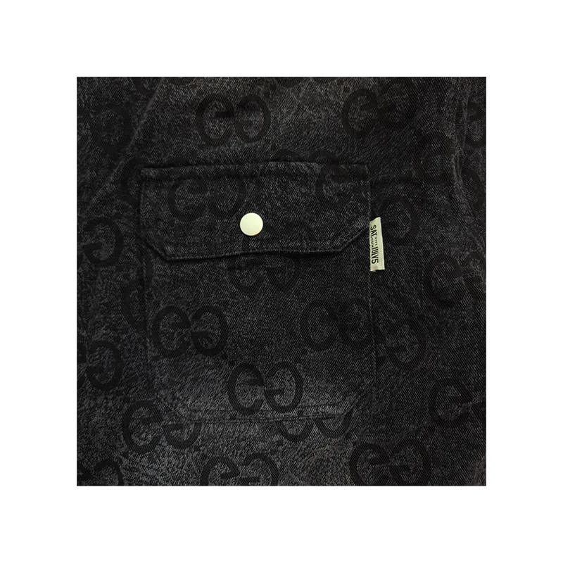 Gucci - Black Monogram Denim Shirt