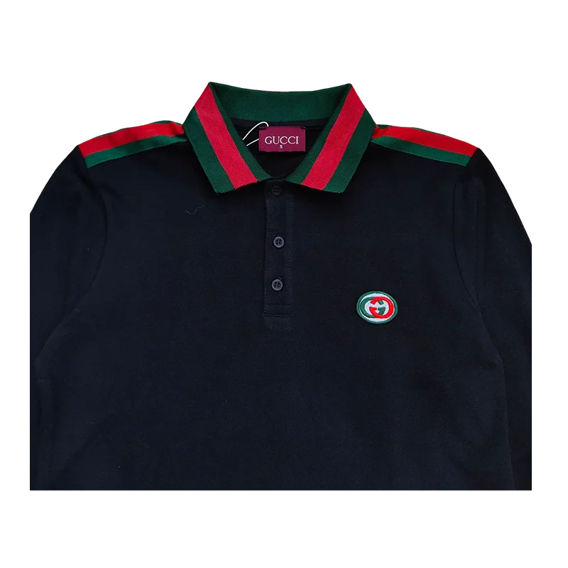 Gucci - Signature Web Collar Polo